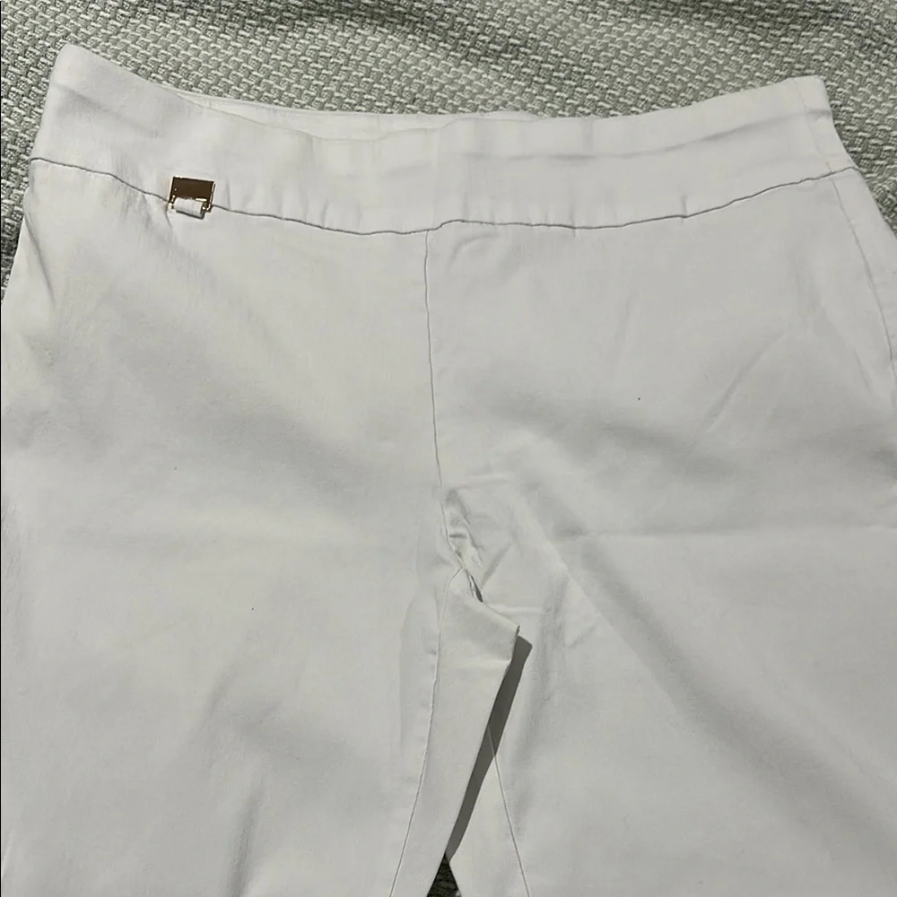 Alfani White Summer Chino Pants 14 - Picture 3 of 4